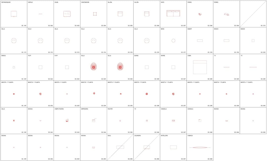 Levantamiento del espacio existente (inventario de pertenencias) del Caso de Estudio 03, 2012 ©️ Archivo de APRDELESP.